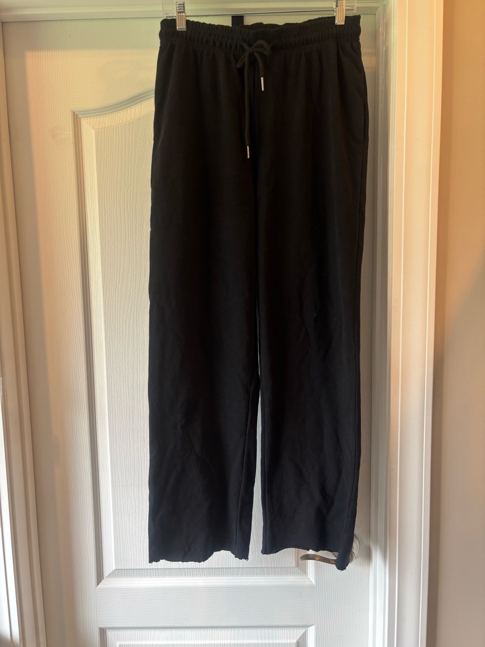 Drawstring Lounge Pants with Raw Hem